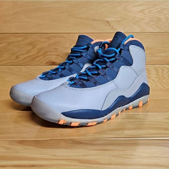 Air Jordan 10 Retro GS Size 5 Youth Bobcats Wolf Grey Basketball Shoe 310806-026 - Picture 6 of 13